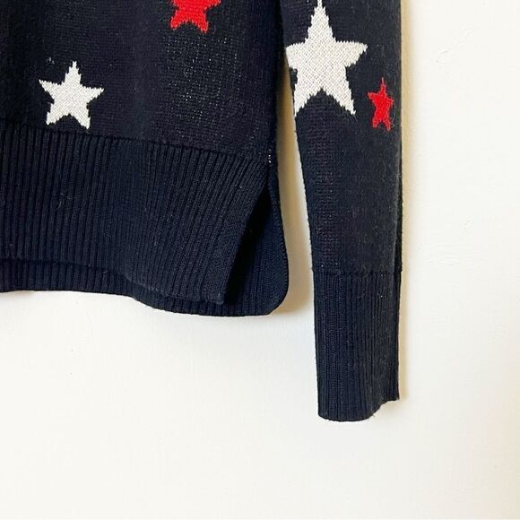 Macy's Charter Club Signature Star Pattern Jacquard Crewneck Sweater, Size Small - Picture 4 of 7